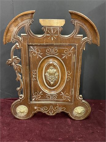 Antique Wood Wall Cabinet - (needs restoration) 12x6x17