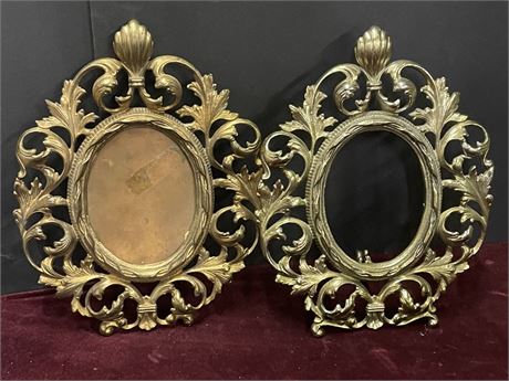 Antique Brass Oval Frames - 9x11