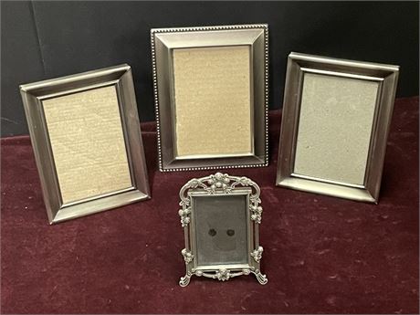 Nickel Picture Frames - (4) - 5x6