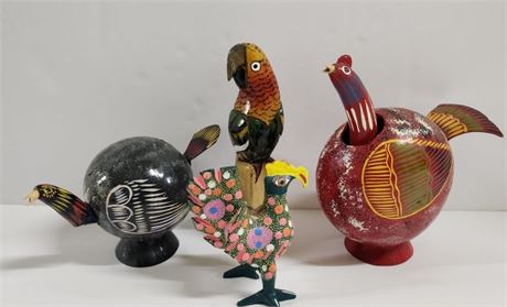 Hand Made & Painted Birds