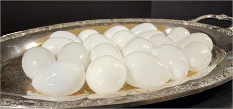 Antique Milk Glass Nesting Eggs...20pc