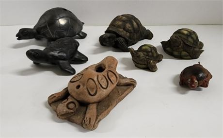 Collection of Clay Turtles