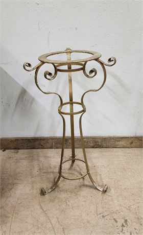 Vintage Metal Plant Stand -12" dia, 33" tall