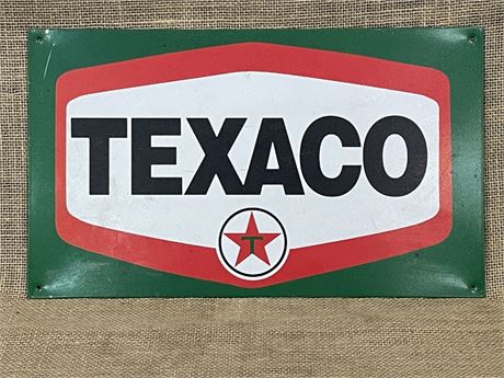 Texaco Reproduction Advertising Sign, 16x9.5