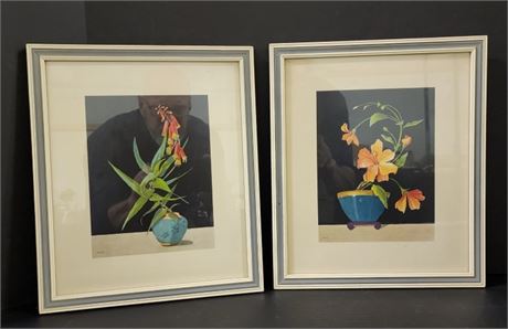 Vintage Flower Prints by Goes, Framed, 10x13