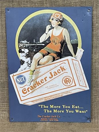 Cracker Jack Reproduction Advertising Sign, 11x16