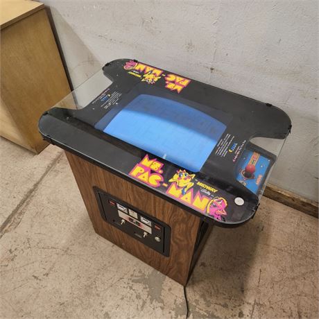 Vintage Ms. Pac Man Game Table. Monitor Needs Repair, Otherwise Works