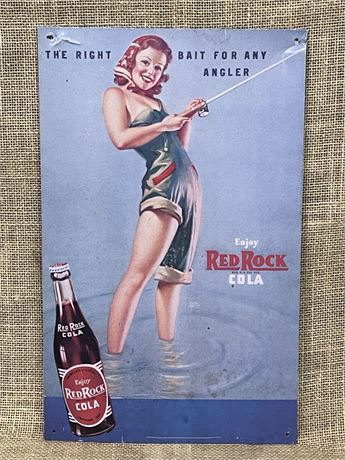 Red Rock Cola Reproduction Advertising Sign, 10x16