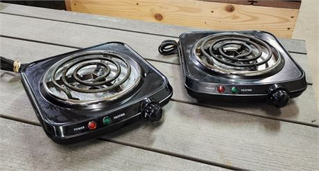 Two 9" Single Burner Electric Hot Plates