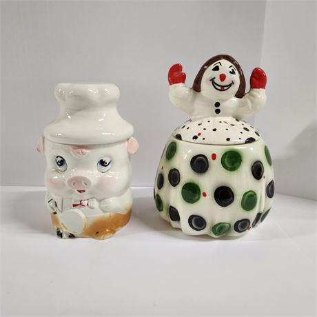 Vintage Cookie Jar Pair