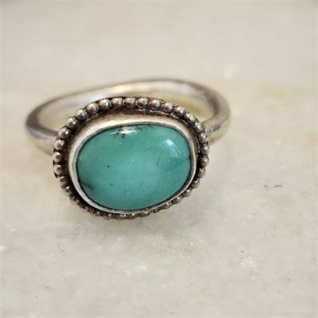 Seven Dwarves Turquoise Ring set in Sterling Silver (925) by Ron Singer-Sz 7½