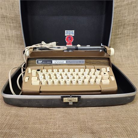 Vintage Smith Corona Electric Typewriter with Case