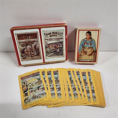 Vintage Collectible Buffalo Bill & Great Northern Railway Playing Cards