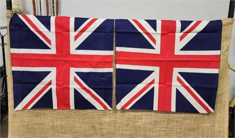 Pair of Union Jack Flags, 23x21