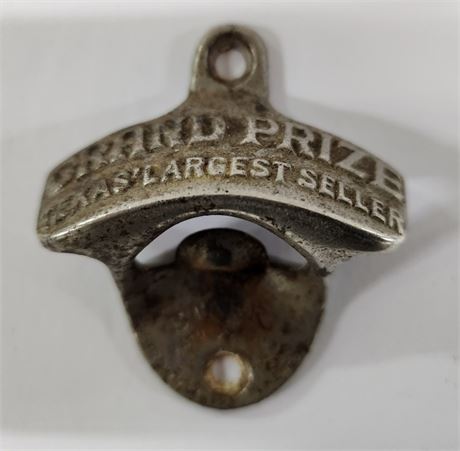 Rare Grand Prize Texas Lager Cabinet Mount Bottle Opener