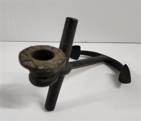 Vintage Cast Iron Anchor Candle Holder