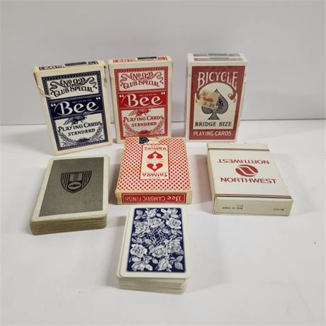 Vintage New and Used Bridge and Standard Playing Card Sets