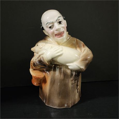 Vintage Friar w/ Pig Lidded Canister