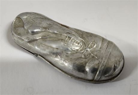 Small Antique Detroit Souvenir Shoe w/ Hinged Heel Compartment