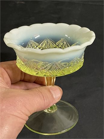 Nice Vaseline Glass Sherbet Cup