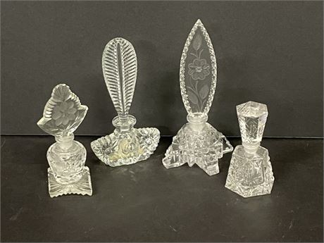 Vintage Cut Glass Perfume Bottles