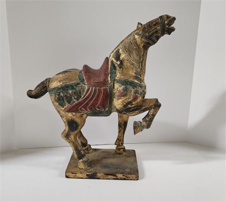 Collectable War Horse Sculpture, 18" tall