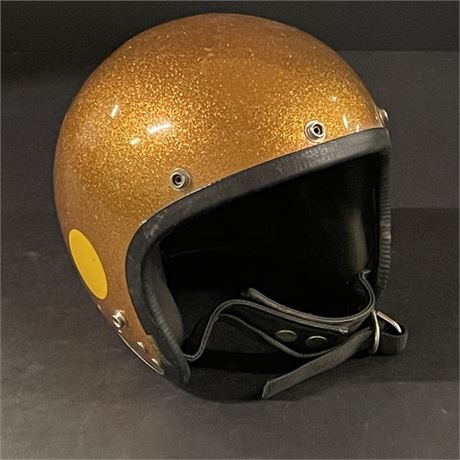 Vintage Metal Flake Motorcycle Helmet made by Horida Safety Products