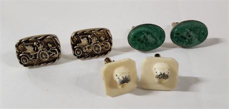 Vintage/Antique Cuff Link Trio