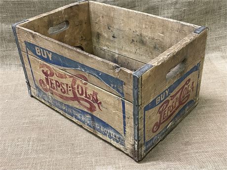 Antique Wooden Pepsi-Cola Crate