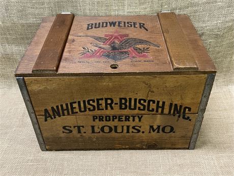 Vintage (1976) Reproduction Centennial Wood Budweiser Case