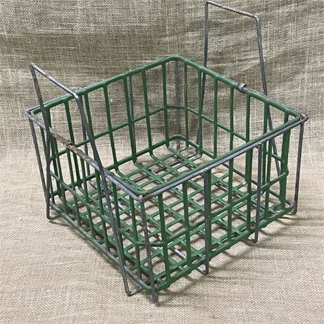 Vintage Metal Milk Bottle Carrier/Crate