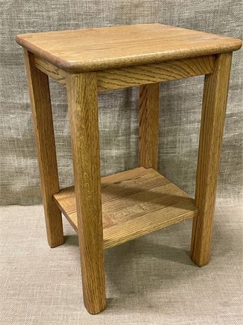 Oak Side Table, 16x14x24