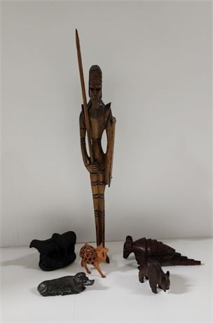 Collectible Wood Carvings, Some Ironwood and Coal