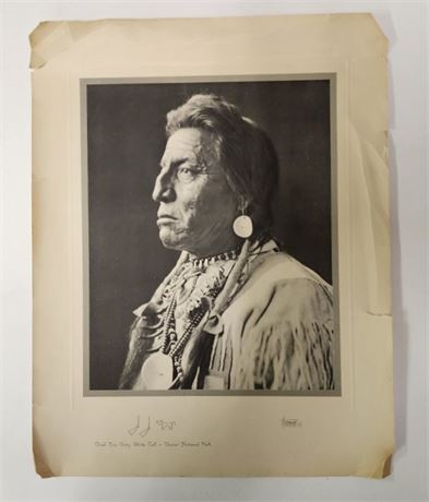 1927 TJ Hileman Chief Two Guns White Calf - GNP Photo Print - 11x14