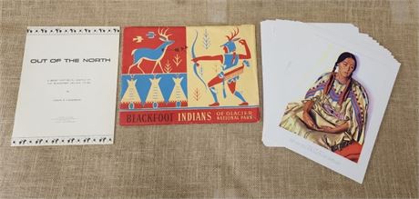 Vintage "Blackfeet Indians of Glacier National Park" Print Set, Complete!