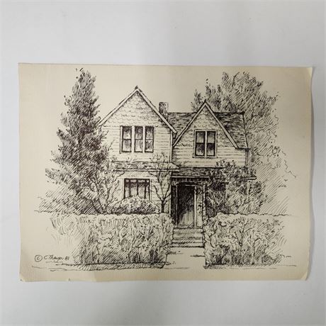 1981 C Thayer Ink Print