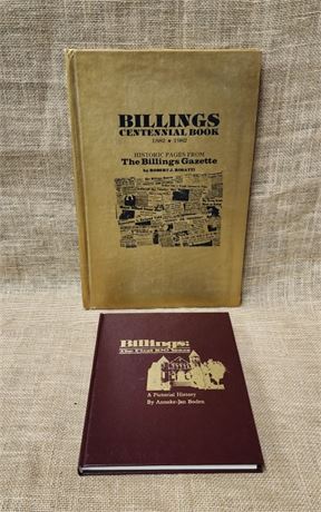 Vintage Billings MT Bicentennial Book Pair (one signed and numbered)