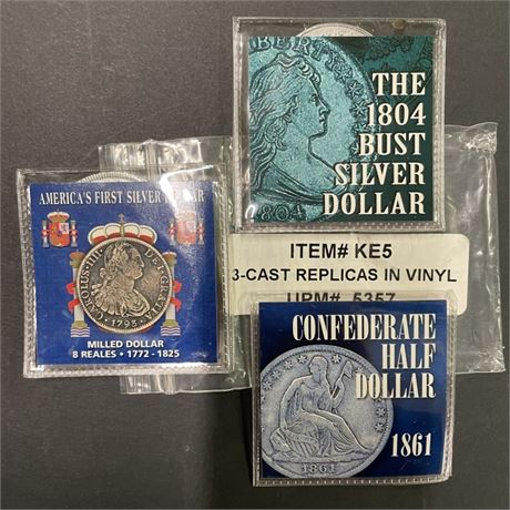 Replica 1800 Collectible Coin Trio