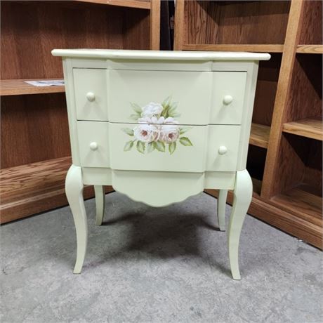 Hand Painted Side Table/Night Stand - 24x14x30