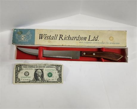 Vintage Westall Richardson Ltd. Serrated Kitchen Knife w/ Original Box