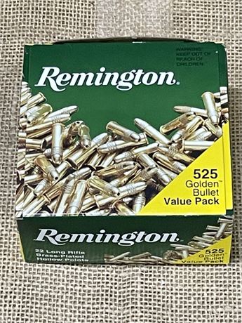 Remington 22 Long Rifle Brass Plated Hollow Point 525 'Golden Bullet' Value Pack