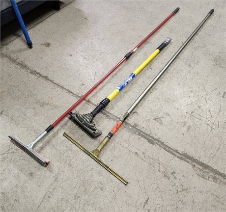 Telescoping Window Squeegees + Pole Sander