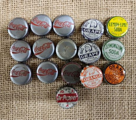 Vintage Coca-Cola & Soda Bottle Caps...Some Cork