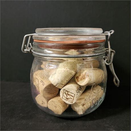 Collectible Glass Cannister with Corks