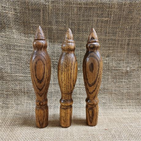 Vintage Wood Beer Tap Handle Trio