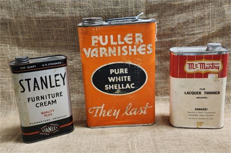 Vintage Furniture Care Metal Cans