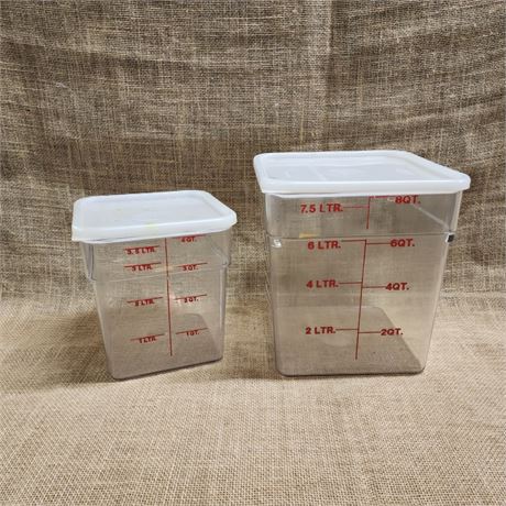 8qt & 4qt Lidded Food Containers