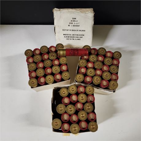 Vintage Winchester 10 Gauge 3-1/2"-#3 Buck Shot Shells...72pc