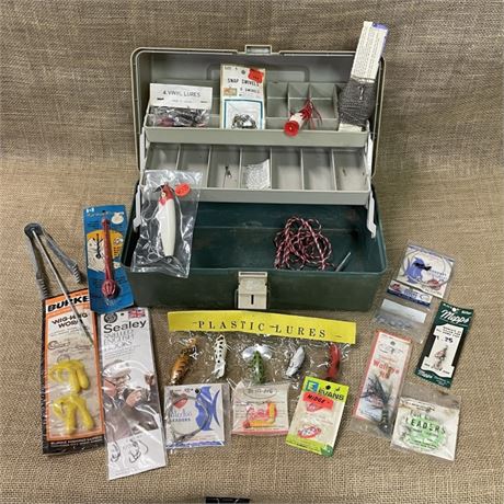 Vintage Fishing Lures & Plano Tackle Box