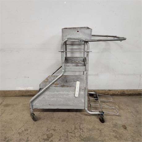 Rolling Stainless Janitor/Custodian Cart